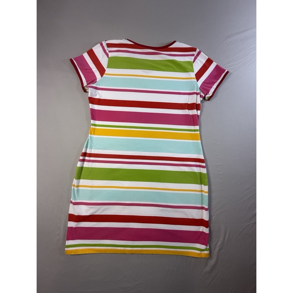 Three Friends Colorful Striped Ladies Dress Cotton/Spandex Size M - Picture 10 of 11